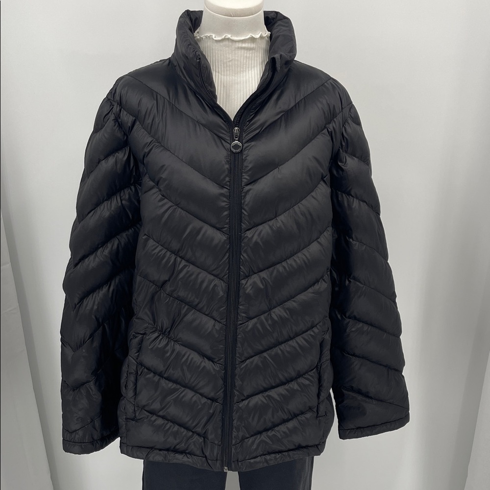 Calvin Klein Women's XXL Premium Duck Down Coat Black Puffer Classic Jacket - Picture 2 of 14